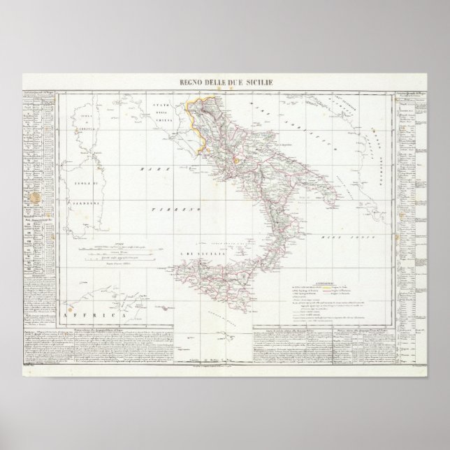 Karte Italiens Poster (Vorne)