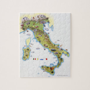 Karte Italiens Puzzle