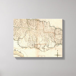 KARTE: JAMAIKA, 1755 2 LEINWANDDRUCK