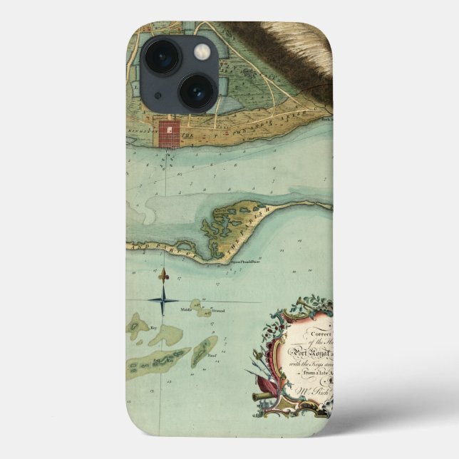 KARTE: JAMAIKA, 1756 Case-Mate iPhone HÜLLE (Rückseite)