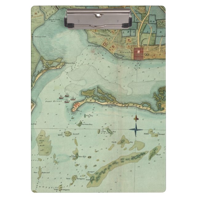 KARTE: JAMAIKA, 1756 KLEMMBRETT (Vorderseite)