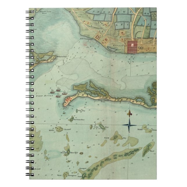 KARTE: JAMAIKA, 1756 NOTIZBLOCK (Vorderseite)