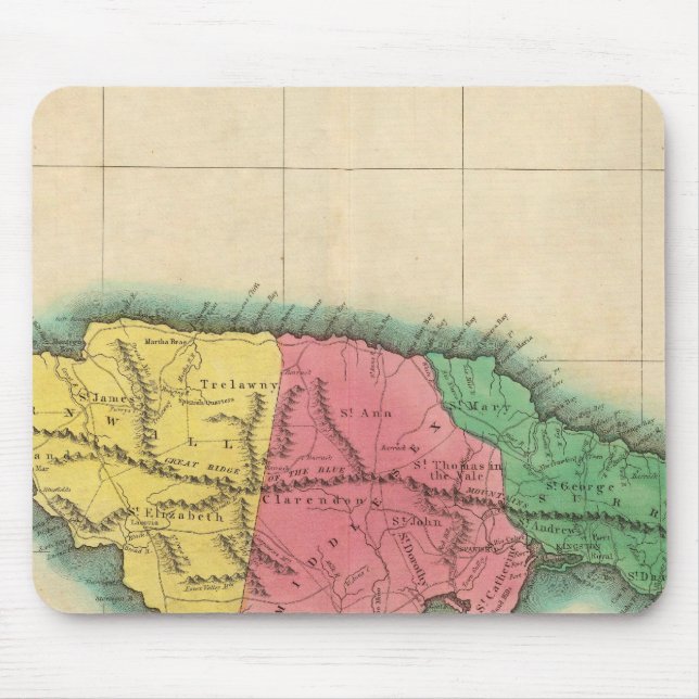 Karte Jamaikas Mousepad (Vorne)
