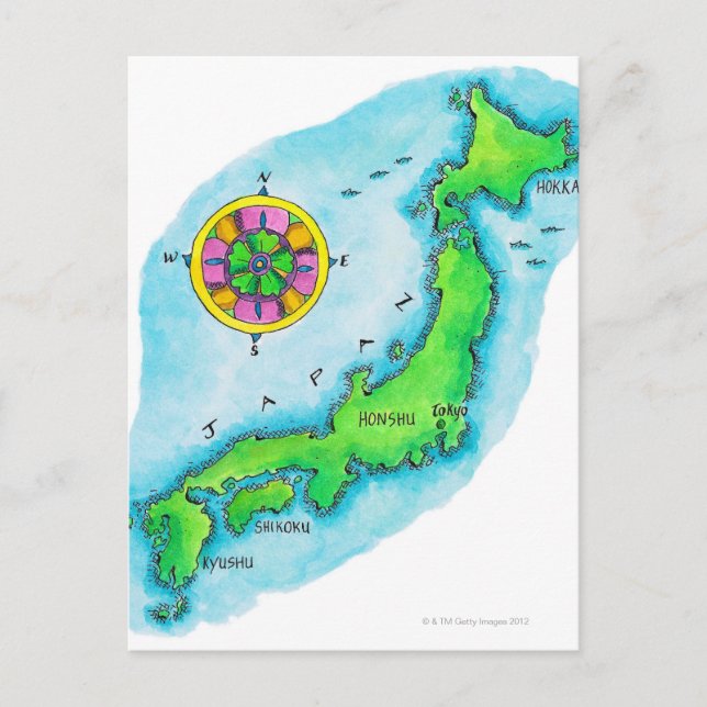 Karte Japans (Vorderseite)