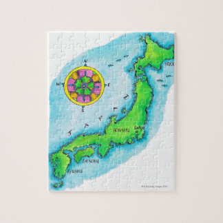 Karte Japans Puzzle