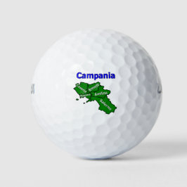 Karte Kampanien mit den Provinzen Golfball