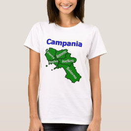 Karte Kampanien mit den Provinzen T-Shirt