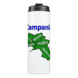 Karte Kampanien mit den Provinzen Thermosbecher