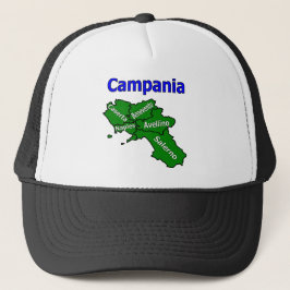 Karte Kampanien mit den Provinzen Truckerkappe