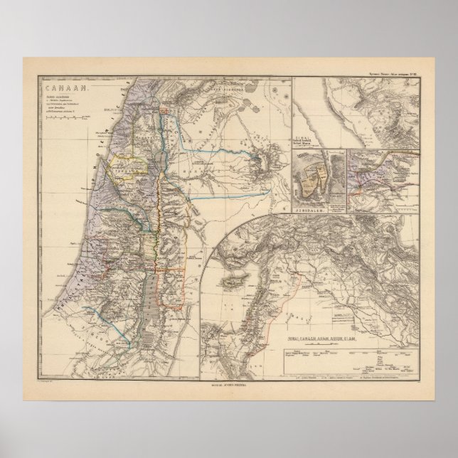 Karte Kanaans Poster (Vorne)