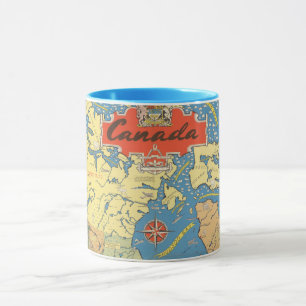 Karte Kanadas - Sehenswürdigkeiten Tasse