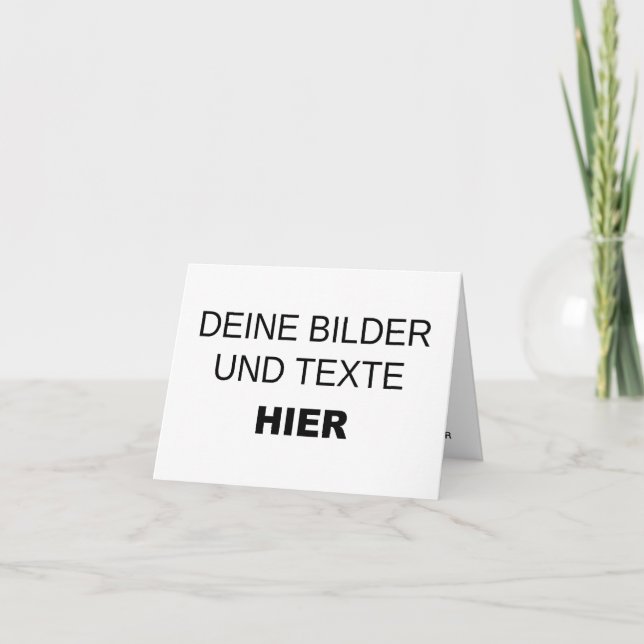 Karte komplett selbst gestalten (Vorderseite)