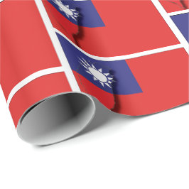 Karte Kontur TAIWAN FLAG Geschenkpapier