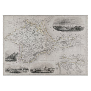 KARTE: KRIM, c1855 Schneidebrett