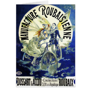 Karte: Kunst Nouveau: Vintage Zyklen: Roubaisien