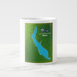 Karte "Lac de Castillon France" Jumbo-Tasse