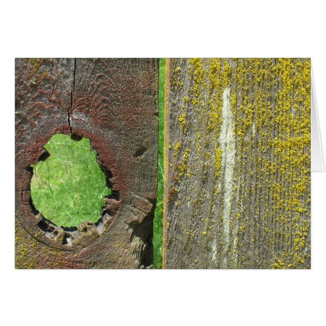 Karte - leer - Knothole im Zaun (Vorderseite (Horizontal))