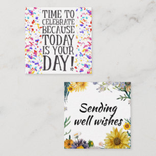 Karte legt Geburtstag ein/wünscht gut senden