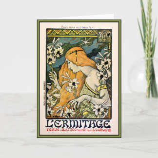 Karte: L'Ermitage - Kunst Nouveau - Gewohnheit Feiertagskarte