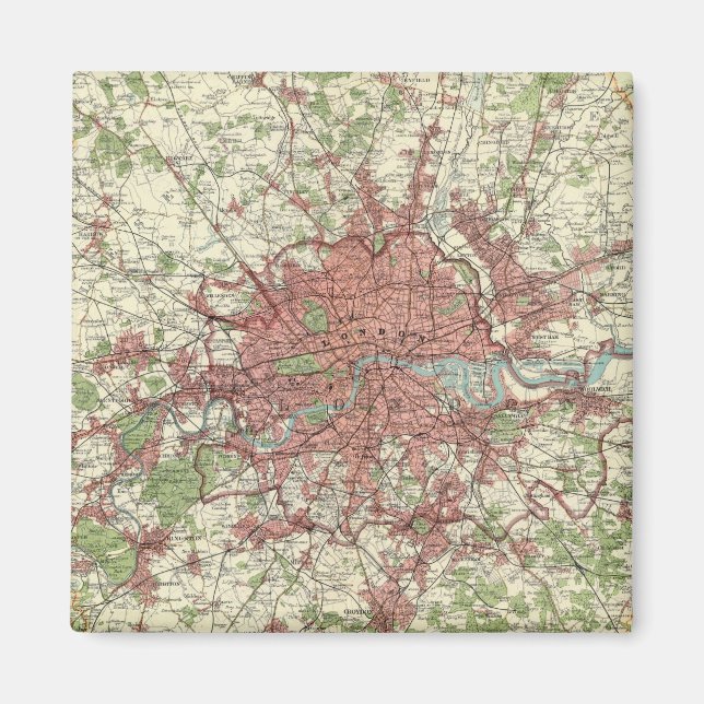Karte London Region Magnet (Vorne)