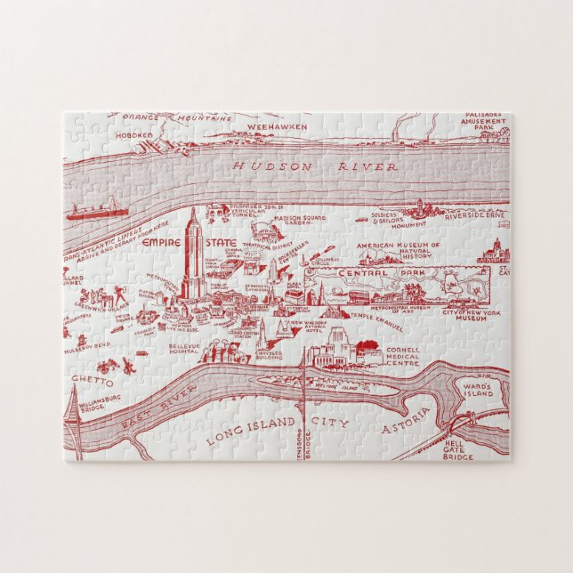 KARTE: MANHATTAN, c1935 Puzzle (Horizontal)