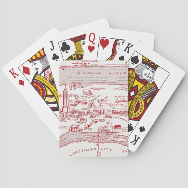 KARTE: MANHATTAN, c1935 Spielkarten (Rückseite)