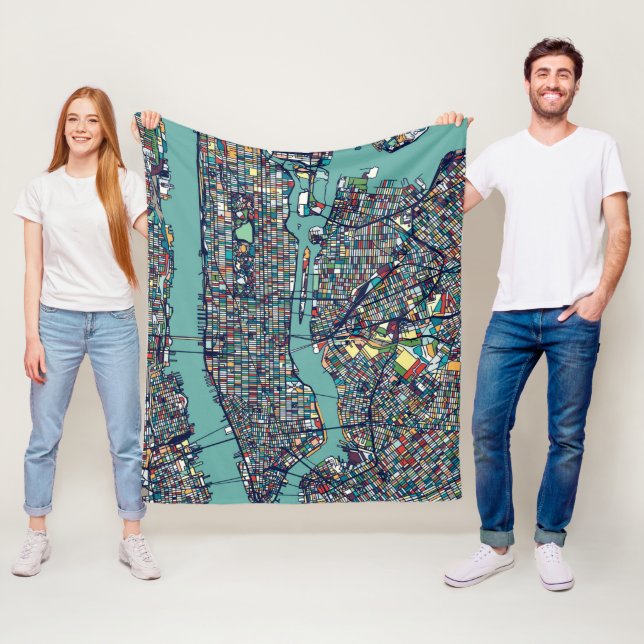 Karte Manhattans New York Fleecedecke (Beispiel)