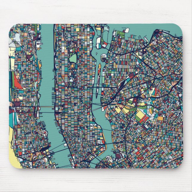 Karte Manhattans New York Mousepad (Vorne)