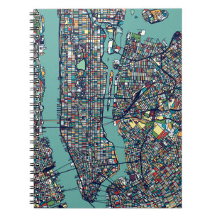 Karte Manhattans New York Notizblock