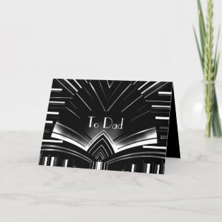 Karte Männer Vater zu Papa Art Deco