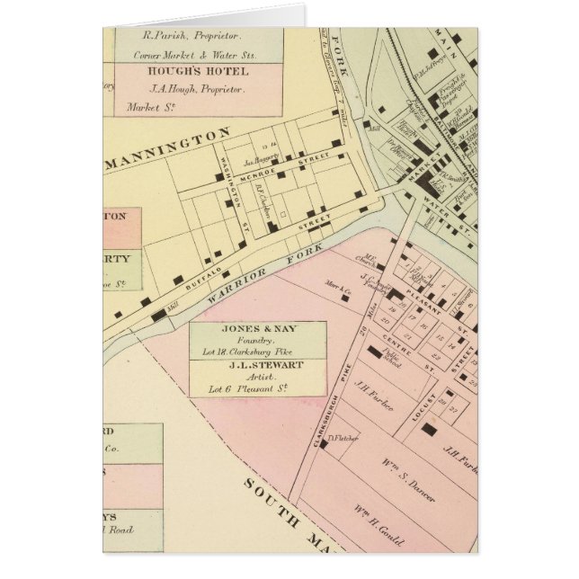 Karte Mannington, West Virginia (Vorne)