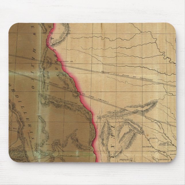 Karte Mexikos mit dem Kriegssitz Mousepad (Vorne)