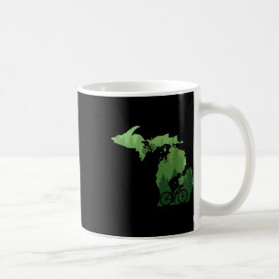 Karte Michigan Mountainbike-Fahrer Mtb Radfahren B Kaffeetasse