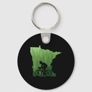 Karte Minnesota Mountainbike Fahrer Mtb Radfahren Schlüsselanhänger