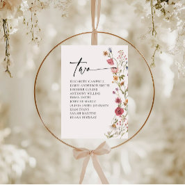 Karte mit Blumenbestellkarte | Tabelle zwei