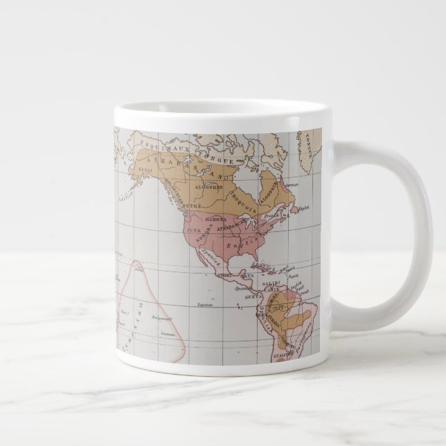 Karte mit den Sprachen der Welt Jumbo-Tasse (Rechts)