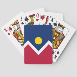 Karte mit der Flagge von Denver, USA Spielkarten