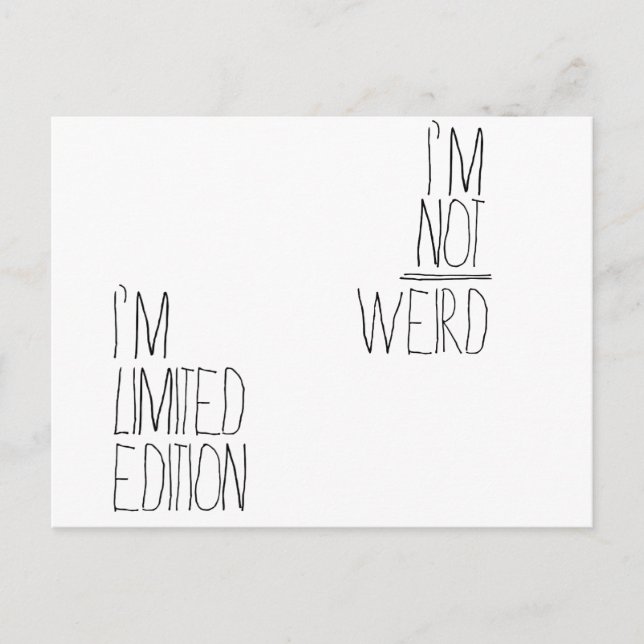 Karte, mit der Sie als besonderes Postkarte (Vorderseite)