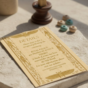 Karte mit Details zur altägyptischen Hochzeit