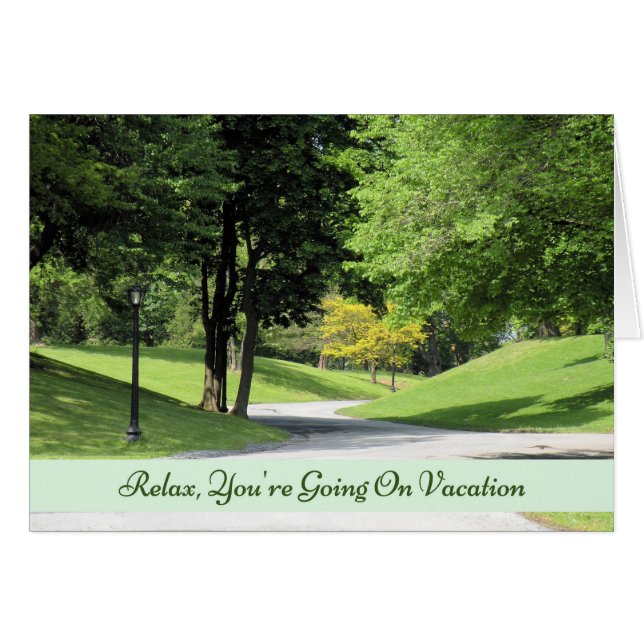 Karte mit einem Bild von Hügeln und Bäumen (Vorderseite (Horizontal))