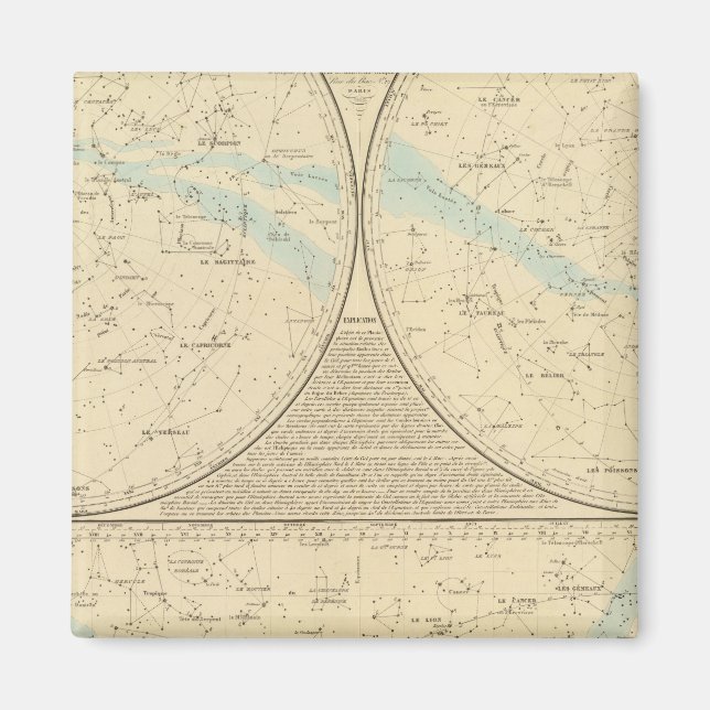 Karte mit festen Sternen Magnet (Vorne)