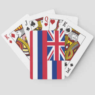 Karte mit Flagge von Hawaii Spielkarten