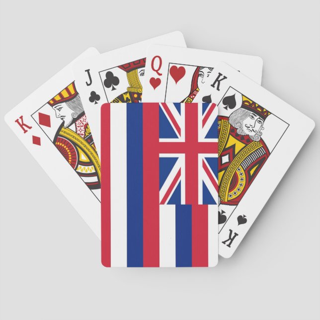 Karte mit Flagge von Hawaii Spielkarten (Rückseite)