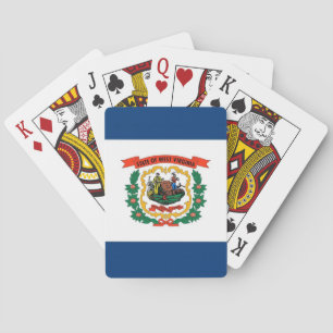Karte mit Flagge von West Virginia Spielkarten