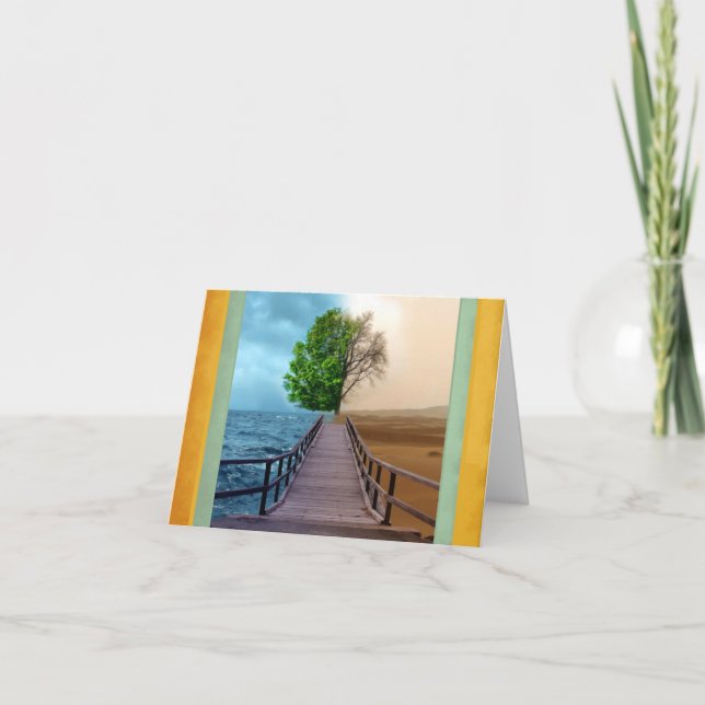 Karte mit Gegenansicht (Vorderseite)