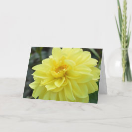 Karte mit gelber Dahlie