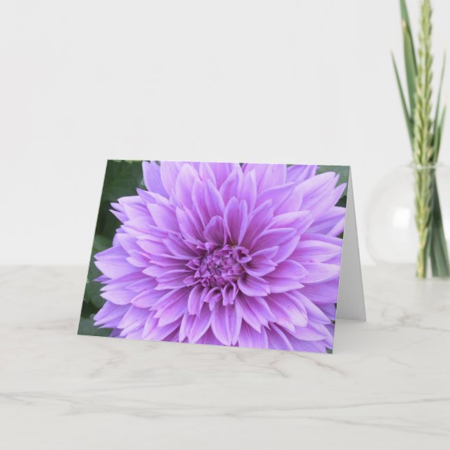 Karte mit Lavendel Dahlia (Vorderseite)