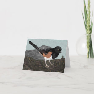 Karte mit ostasiatischer Wasserfarbe