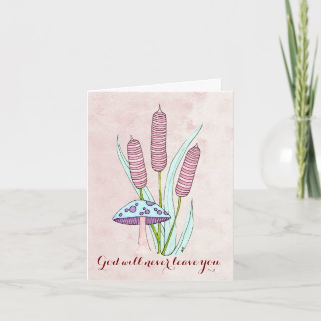 Karte mit Pilzen und Käfern (Vorderseite)