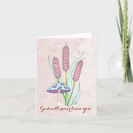 Karte mit Pilzen und Käfern